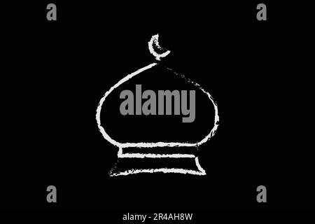 Mosque domes icon. Icon related to Islamic mosque. Chalk icon style design. Simple vector design editable Stock Vector