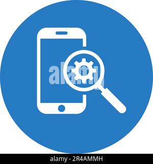 Mobile, seo, smartphone, performance icon - Beautiful vector design. Perfect use for web, print media, online design, commercial use or any kind of de Stock Vector