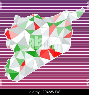 Syria shape on gradient background. Country map with scratch texture ...