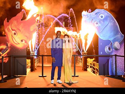 Cannes, France. 27th May, 2023. Cannes, France. May 26th, 2023 Mamoudou Athie and Leah Lewis attending the photocall for Elemental during the 76th Cannes Film Festival in Cannes, France, part of the 76th Cannes Film Festival. Credit: Doug Peters/Alamy Live News Stock Photo