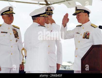 US Navy Adm. Walter F. Doran, Commander Pacific Fleet, Admiral Vernon ...