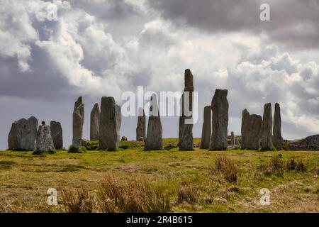 Callanish Stones Megalithic Formation, Neolithic Standing Stones of Callanish, Isle of Lewis, Outer Hebrides, Scotland, UK Stock Photo