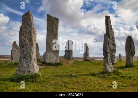 Callanish Stones Megalithic Formation, Neolithic Standing Stones of Callanish, Isle of Lewis, Outer Hebrides, Scotland, UK Stock Photo