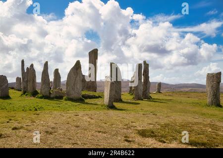 Callanish Stones Megalithic Formation, Neolithic Standing Stones of Callanish, Isle of Lewis, Outer Hebrides, Scotland, UK Stock Photo