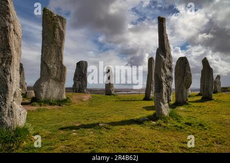 Callanish Stones Megalithic Formation, Neolithic Standing Stones of Callanish, Isle of Lewis, Outer Hebrides, Scotland, UK Stock Photo