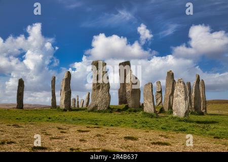 Callanish Stones Megalithic Formation, Neolithic Standing Stones of Callanish, Isle of Lewis, Outer Hebrides, Scotland, UK Stock Photo