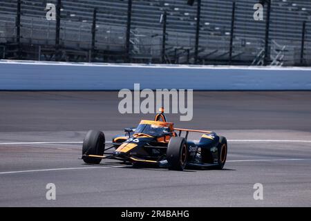 Indianapolis, United States. 26th May, 2023. Chip Ganassi Racing driver Tony Kanaan (66) of Brazil practices on Carb Day before the 2023 Indy 500 at Indianapolis Motor Speedway in Indianapolis. Dixon won the competition. Credit: SOPA Images Limited/Alamy Live News Stock Photo