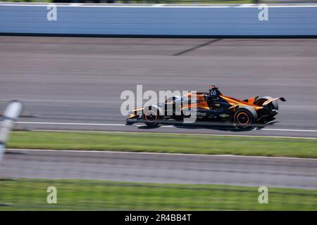 Indianapolis, United States. 26th May, 2023. Chip Ganassi Racing driver Tony Kanaan (66) of Brazil practices on Carb Day before the 2023 Indy 500 at Indianapolis Motor Speedway in Indianapolis. Dixon won the competition. (Photo by Jeremy Hogan/SOPA Images/Sipa USA) Credit: Sipa USA/Alamy Live News Stock Photo