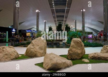 Terminal 3, Airport, Dubai International Airport, Dubai, International Airport, United Arab Emirates Stock Photo