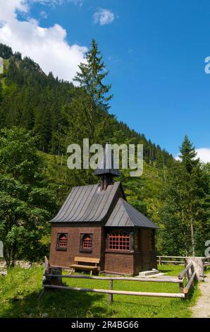 Chapel in Hintersteintal, Bad Hindelang, Allgaeu, Bavaria, Germany Stock Photo