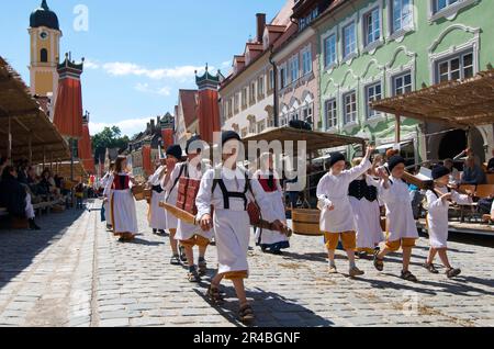 Taenzelfest, Kaufbeuren, Allgaeu, Bavaria, Germany Stock Photo