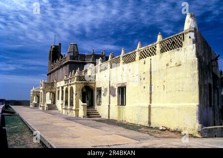 Dansborg Danish fort built in 1620 on the shore of Bay of Bengal at Tranquebar, Tharangambadi, Tamil Nadu, South India, India, Asia. The British East Stock Photo