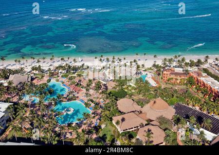 Hotel, Reef, Bavaro, Punta Cana, La Altagracia Province, Dominican Republic, Beach Resort Stock Photo