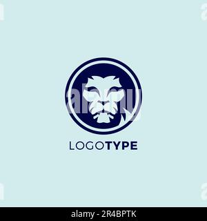 Lion Logo Simple. Lion Head Emblem. Animal Icon Stock Vector