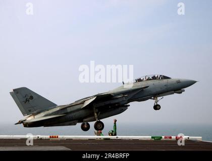 US Navy  An F-14D Tomcat, assigned to the. Stock Photo