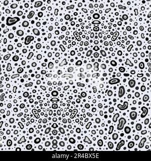 Seamless abstract pattern in the form of the skin of a wild cat. Geometric black and white pattern of leopard, cheetah skin. Design for textile, cover Stock Photo