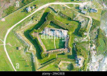 Aerial view of Fort Morgan, Alabama Stock Photo