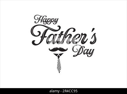 Happy Father's Day Poster Card Vector Illustration Stock Vector