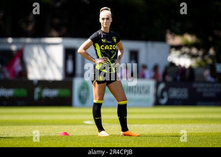 Alisha Lehmann (7 Aston Villa) during warm up prior to the Barclays FA Womens Super League game between Arsenal and Aston Villa at Meadow Park in London, England. (Liam Asman/SPP) Credit: SPP Sport Press Photo. /Alamy Live News Stock Photo