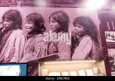 Armenian girls escaped from Adana massacres 1909 Stock Photo