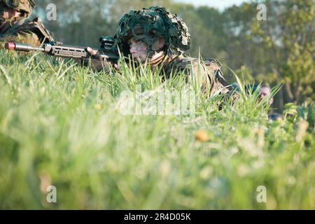 Tallinn, Estonia. 19th May, 2023. Members of the US Army 101st Airborne ...