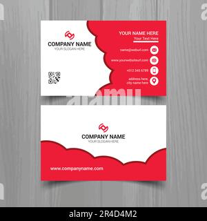 Simple business card vector template, simple clean layout design template Stock Vector
