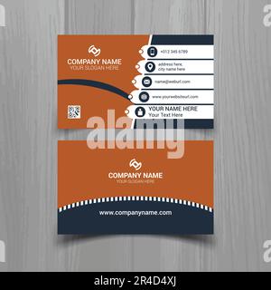 Simple business card vector template, simple clean layout design template Stock Vector