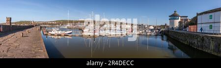 Panorama of Whitehaven Harbour, Cumbria, England, UK Stock Photo - Alamy