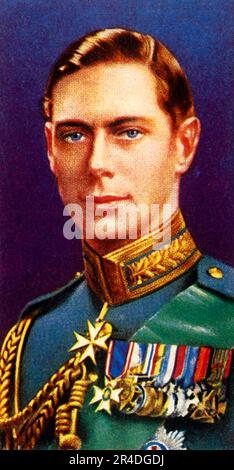 'His Majesty King George VI', 1937. From &quot;The Coronation of H.M. King George VI and H.M. Queen Elizabeth 1937&quot;. [John Player &amp; Sons, London, 1937] Stock Photo