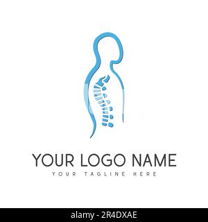 Human Spine Logo Design Orthopedic Clinic Logotype Stock Vector