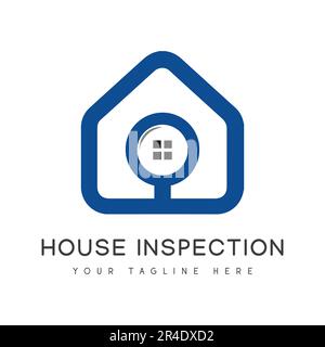 House Inspection Logo Design Real Estate Logotype Housing Stock Vector