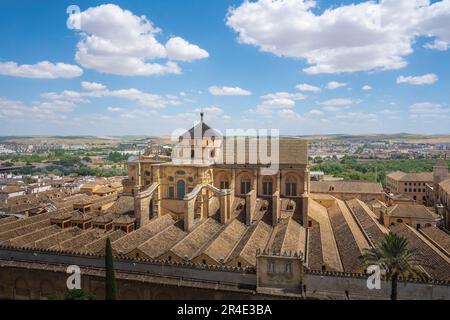 Aerial view of Mosque–Cathedral of Cordoba - Cordoba, Andalusia, Spain Stock Photo