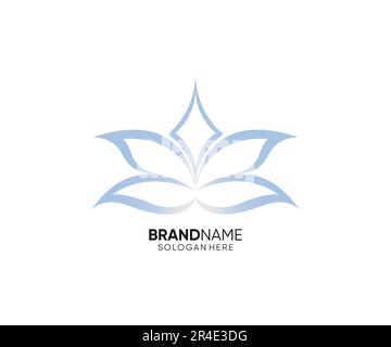 Creative lotus logo design vector template Stock Vector