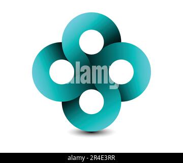 Multicolored vector icon of two infinity mathematics concept Stock Vector