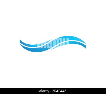 Simple Wave icon design vector template Stock Vector
