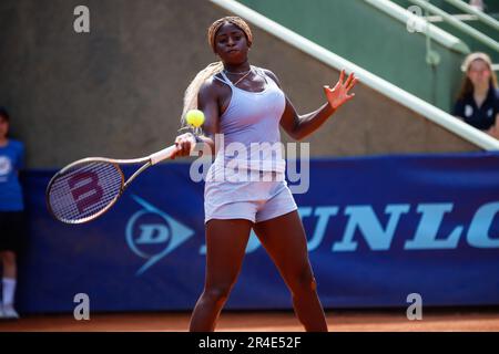 Milan, Italy. 27th May, 2023. Tennis Club Milano, Milan, Italy, May 27, 2023, Clervie Ngounoue during 2023 Bonfiglio Trophy - Tennis Internationals Credit: Live Media Publishing Group/Alamy Live News Stock Photo