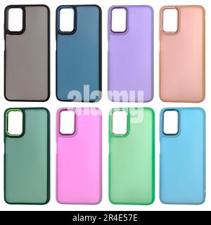 Silicone phone case white background in insulation Stock Photo