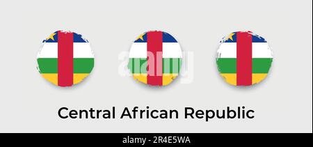 Central African Republic flag grunge bubble vector icon illustration Stock Vector