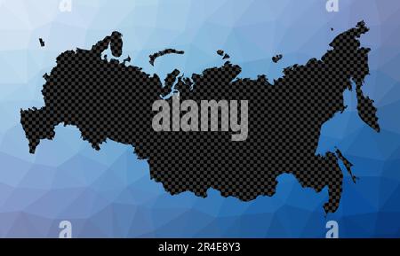 Map of Russia. Low poly illustration of the country. Purple geometric ...