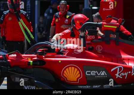 Montecarlo, Principality Of Monaco. 27th May, 2023. Charles Leclerc (MON) Ferrari F1-23 during 2023 Grand Prix De Monaco - Saturday - Free Practice 3 and Qualify, Formula 1 Championship in Montecarlo, Principality of Monaco, May 27 2023 Credit: Independent Photo Agency/Alamy Live News Stock Photo