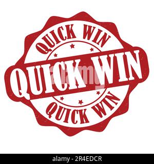 Quick win grunge rubber stamp on white background, vector illustration Stock Vector