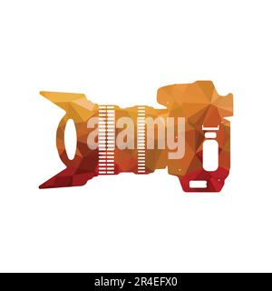 Camera vector logo design template. Silhouette of a camera. Stock Vector