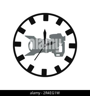 Clock icon in flat style. Watch vector illustration on white isolated background. Time business concept. Stock Vector