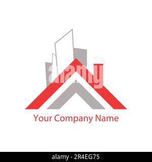 Real estate logo design. Property and Construction logo design. Vector illustration. Stock Vector