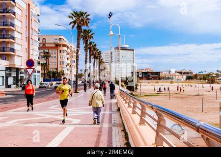 Seafront promenade, Paseo Marítimo. Melilla, Ciudad Autónoma de Melilla, Spain, África, EU. Stock Photo