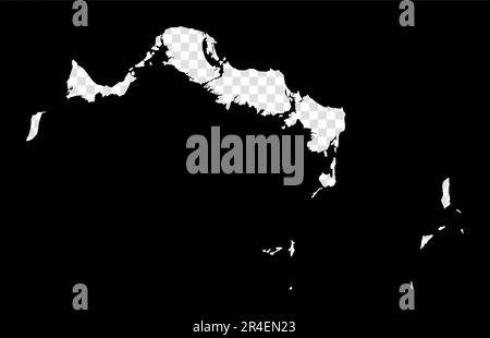 Stencil map of Turks and Caicos Islands. Simple and minimal transparent map of Turks and Caicos Islands. Black rectangle with cut shape of the island. Stock Vector