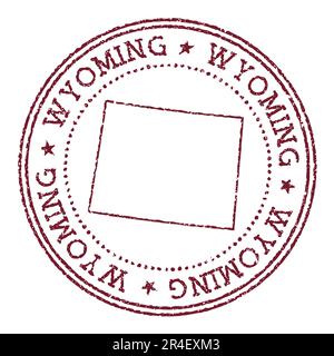 Wyoming red round grunge stamp Stock Vector Image & Art - Alamy