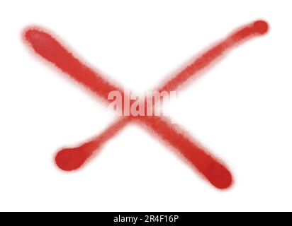 Red Spray Paint On White Background Stock Illustration - Download