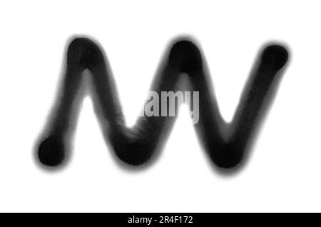 Doodles drawn by black spray paint on white background Stock Photo