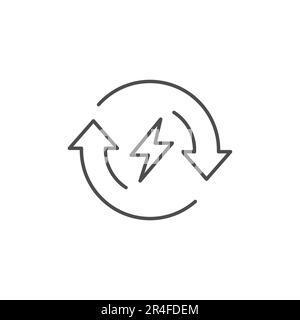 Renewable energy related vector linear icon Stock Vector Image & Art ...